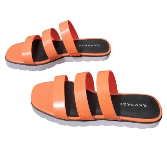 Rampage Ally Size 7 Slide Sandals Croc Embossed Padded Insole Comfort Design - Picture 6 of 10